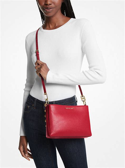 michael kors trisha medium pebbled leather crossbody bag|trisha medium pebbled leather.